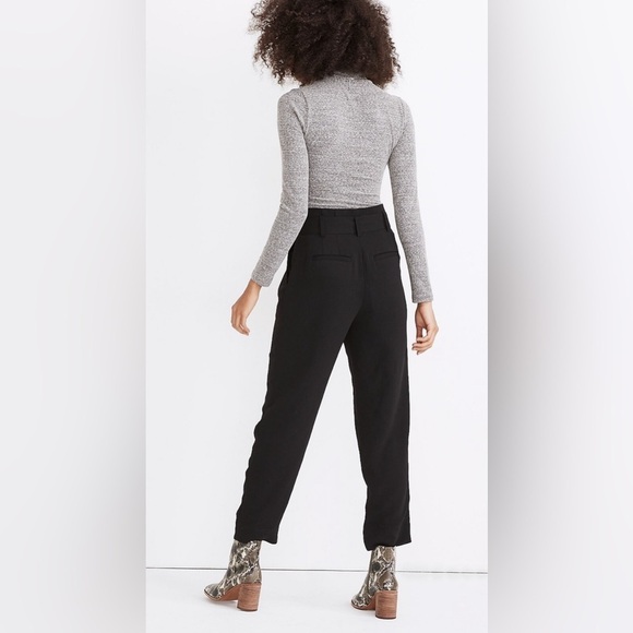 MADEWELL Sz 14 Drapey Paper Waist Elastic and Drawstring Pockets Slinky Pants - Picture 2 of 14